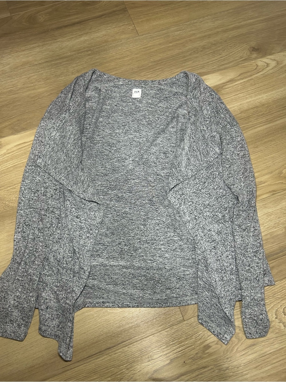 Gray Open-Front Women's Sweater Cardigan